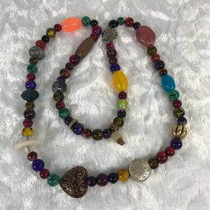 Artisan Eclectic Handmade mixed Bead Necklace